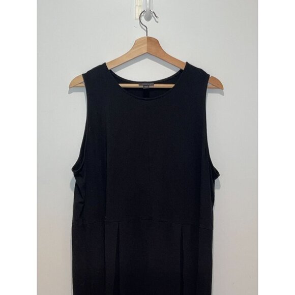 J. Jill Wearever Collection Black Sleeveless Stretch Flowy Mini Dress Women's Pe - Picture 2 of 9